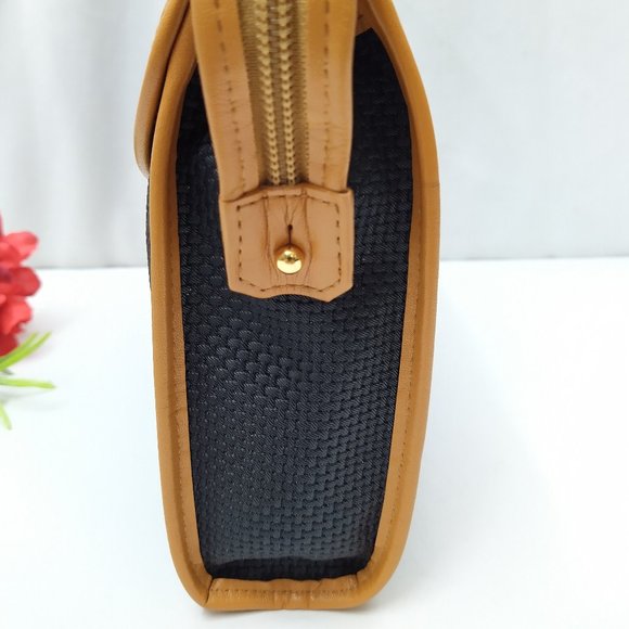 Authentic YSL - Yves Saint Laurent clutch bag Vintage PVC leather black/ brown - Picture 6 of 15